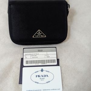 Prada Bi Fold Wallet with Authenticity Card